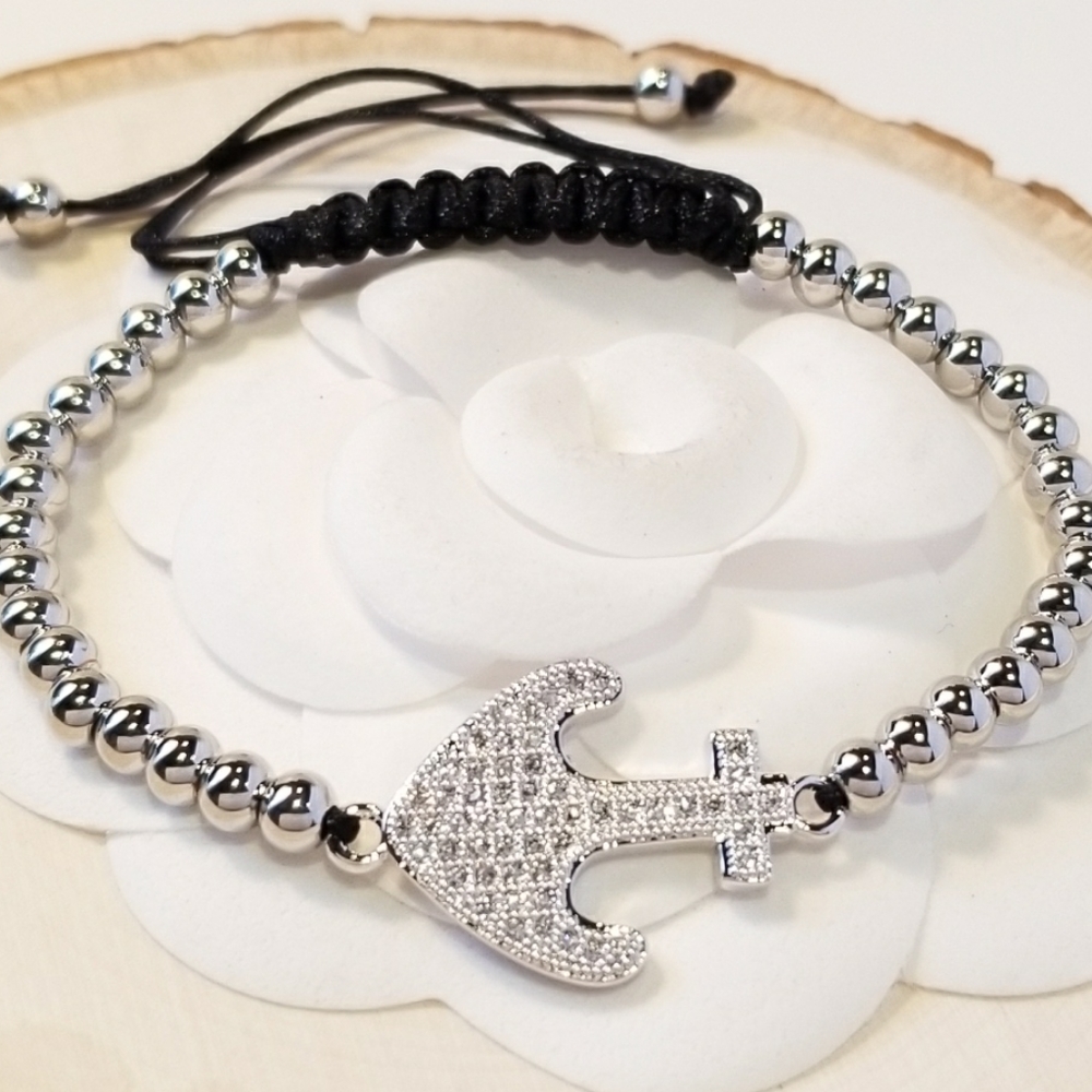 NEW Anchor Pave CZ Bracelet